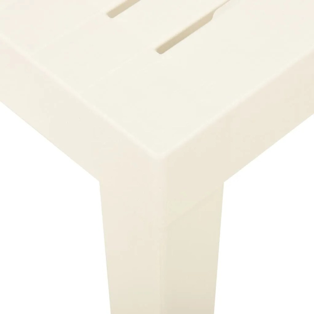 Mesa de jardim 79x65x72 cm plástico branco