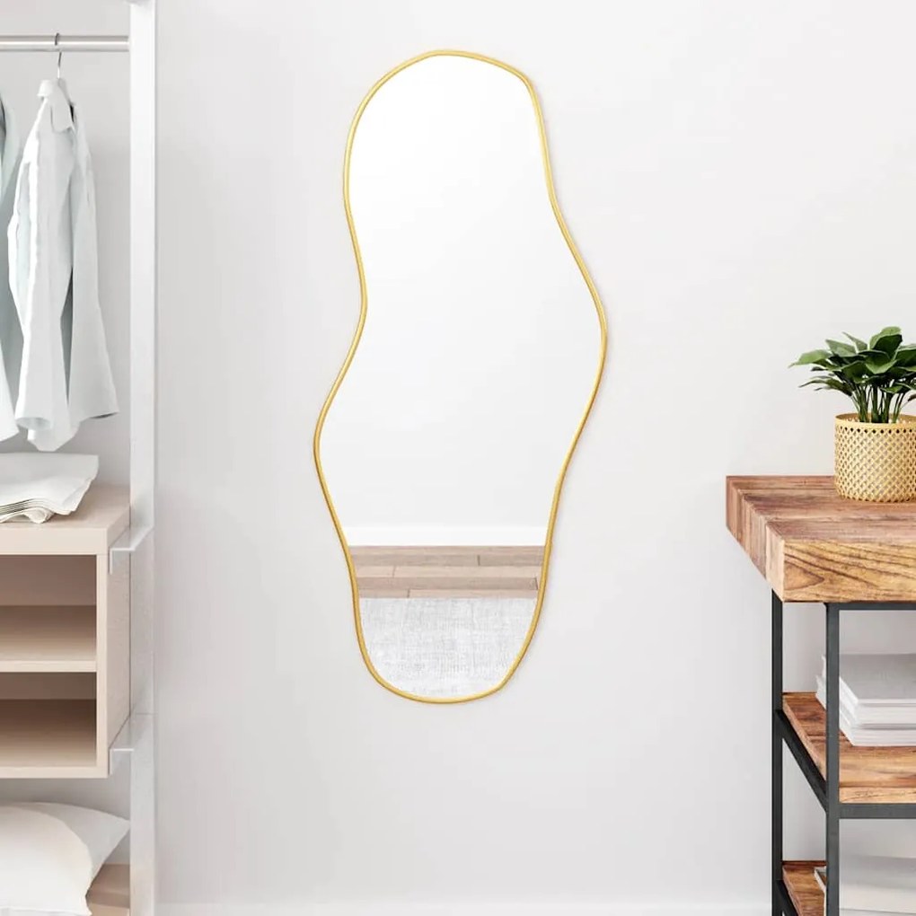 vidaXL Espelho de parede 100x45 cm dourado