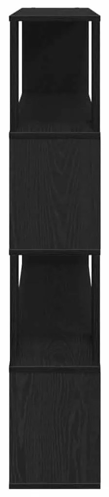 Estante vidaXL Preta Carvalho 100x24x124 cm Madeira de Engenharia