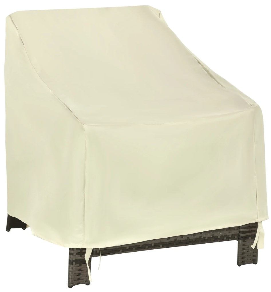 Outsunny Capa de Proteção para Cadeiras Cobertura de Móveis Cadeira Impermeável Exterior, Jardim Proteção contra Chuva e Sol 68x87x77 cm 600D Oxford Tecido