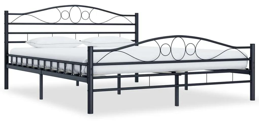 Estrutura de cama em aço 180x200 cm preto