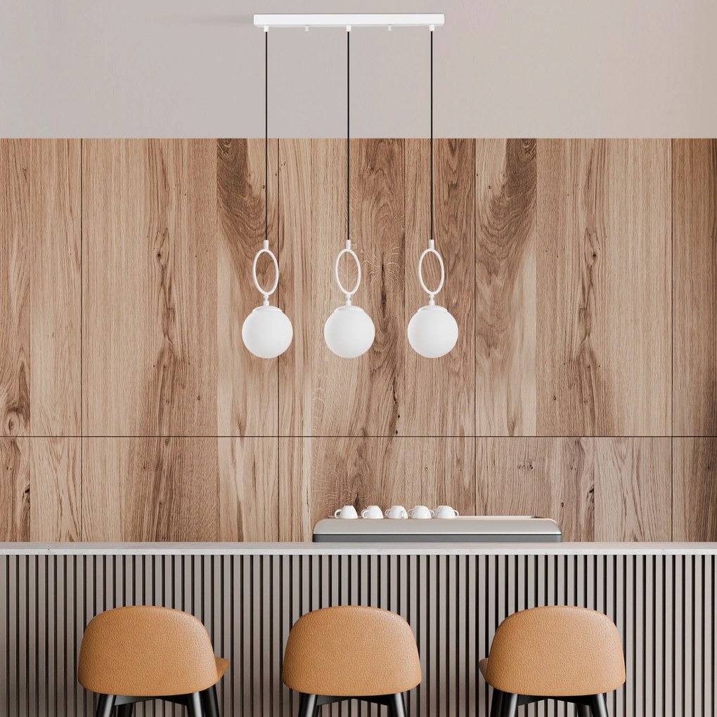 Candeeiro de Teto Ring – Branco – 75 cm x 185 cm