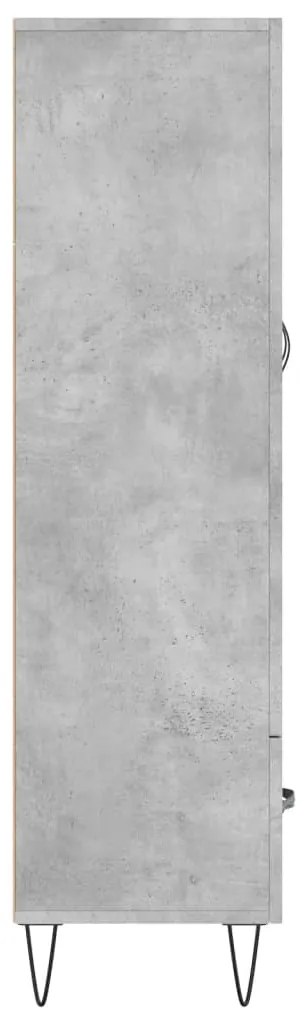 Aparador alto 69,5x31x115 cm derivados de madeira cinza-cimento