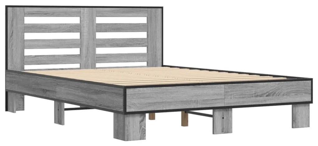 Estrutura cama 140x190 cm derivados de madeira/metal
