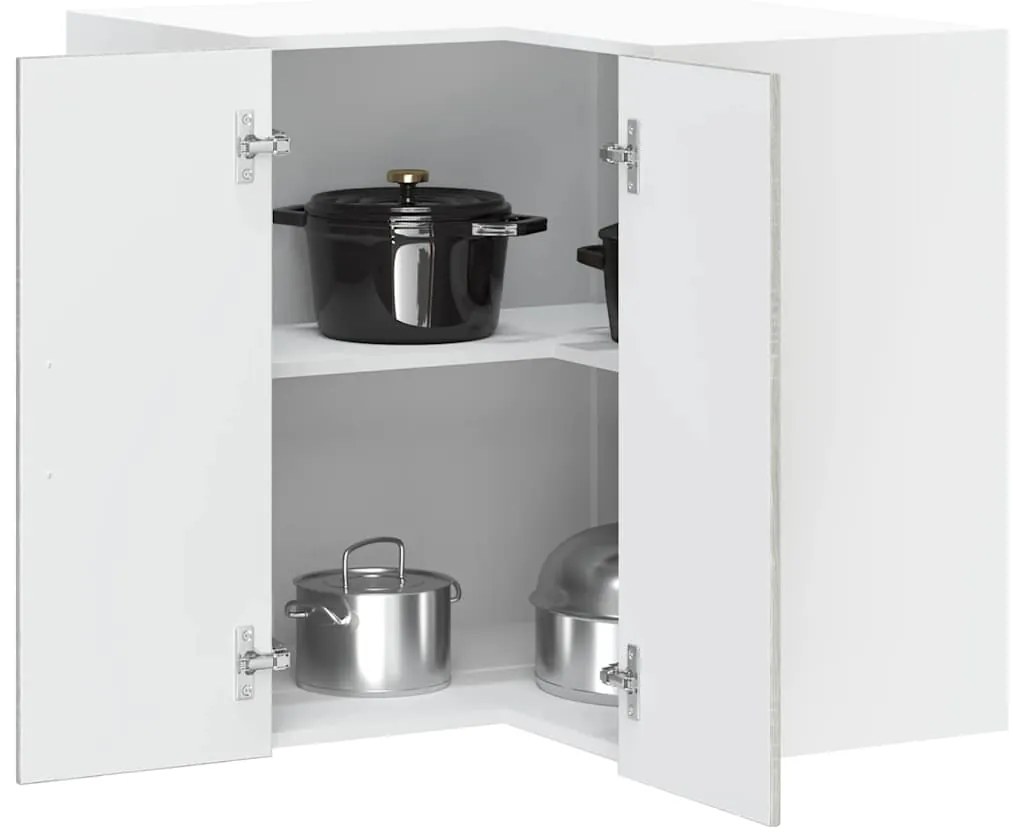 vidaXL Armário canto parede cozinha Porto madeira cinzento sonoma