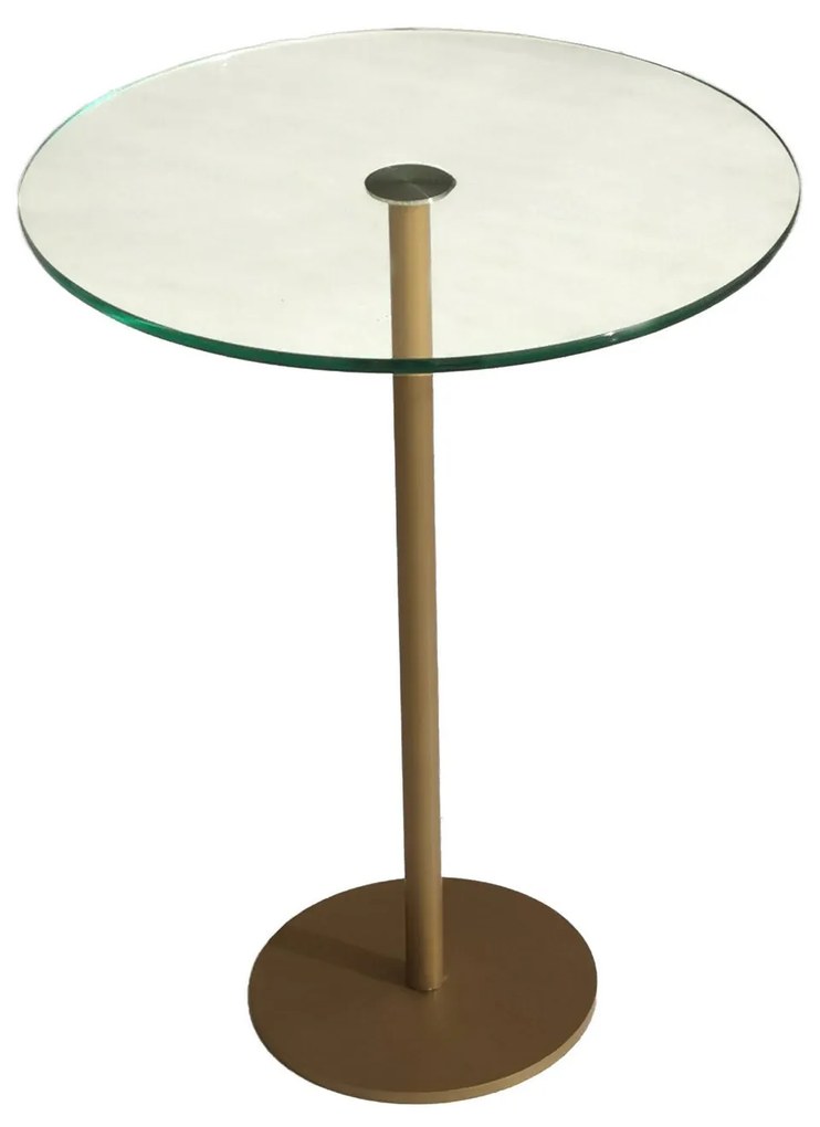 Mesa de Centro Social – Dourada – 40x50x40 cm