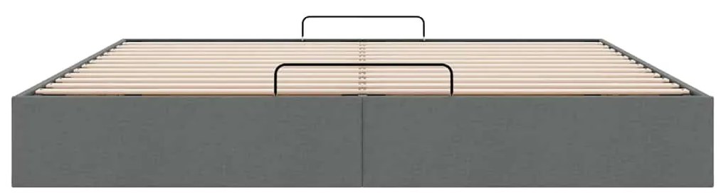 Estrutura de cama otomana sem colchão 180x200cm cinzento-escuro