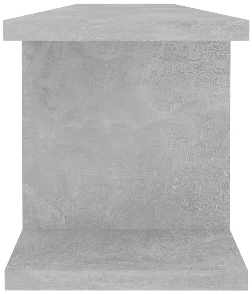 Estantes de parede 2 pcs 90x18x20cm contraplacado cinza cimento