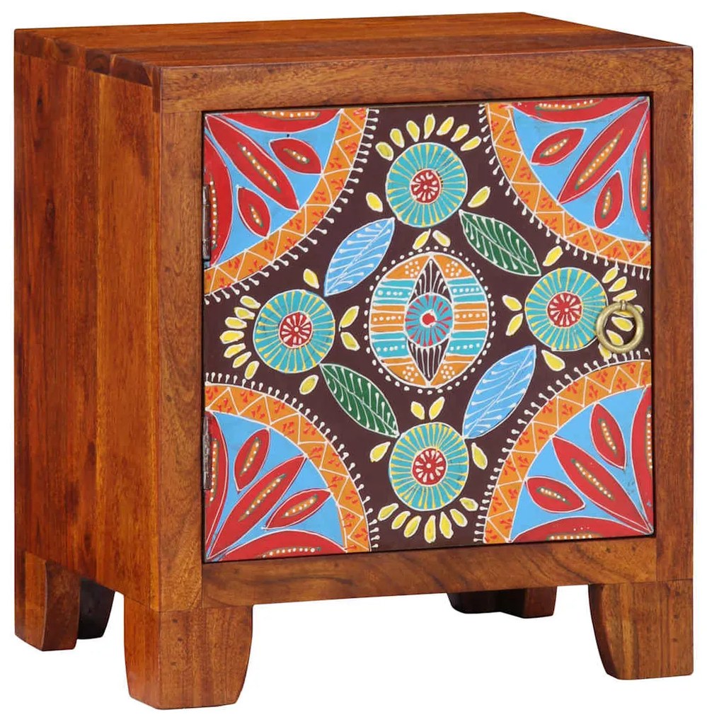 Mesa de cabeceira 40x30x45 cm madeira de acácia maciça