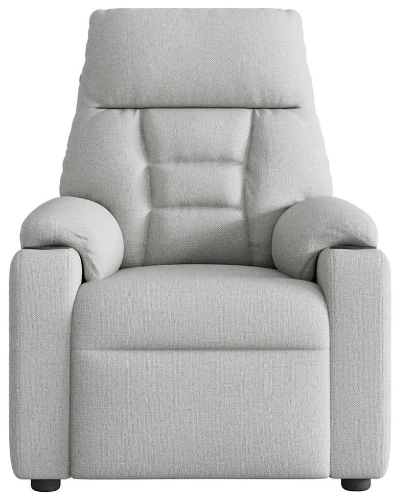 Cadeira de massagem reclinável tecido cinzento