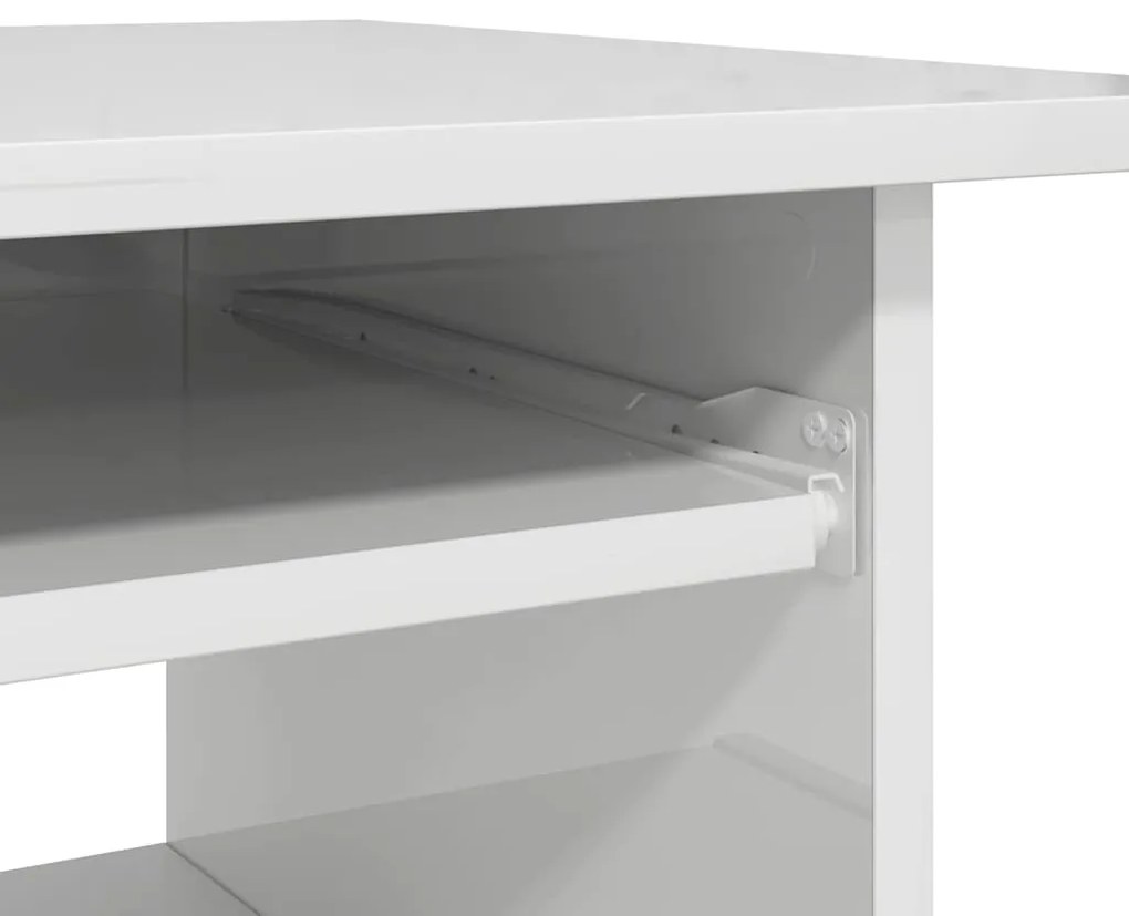 Secretária 80x45x74 cm derivados de madeira branco brilhante