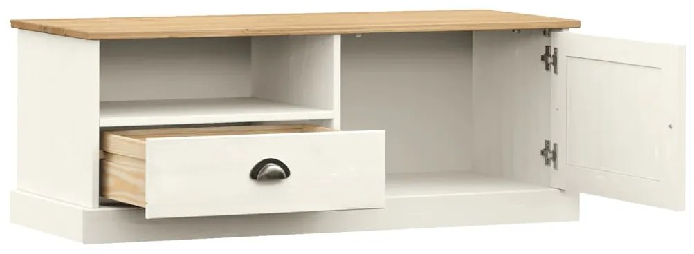 Móvel de TV VIGO 106x40x40 cm madeira de pinho maciça branco