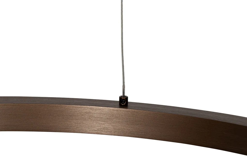 Candeeiro de suspensão bronze 60 cm incl. LED 3-níveis de dimmer - Girello Design