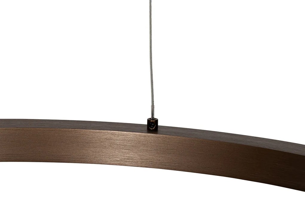 Candeeiro suspenso bronze 60 cm com LED regulável em 3 níveis - Girello Design