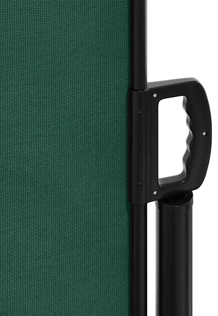 Toldo lateral retrátil 100x500 cm verde-escuro