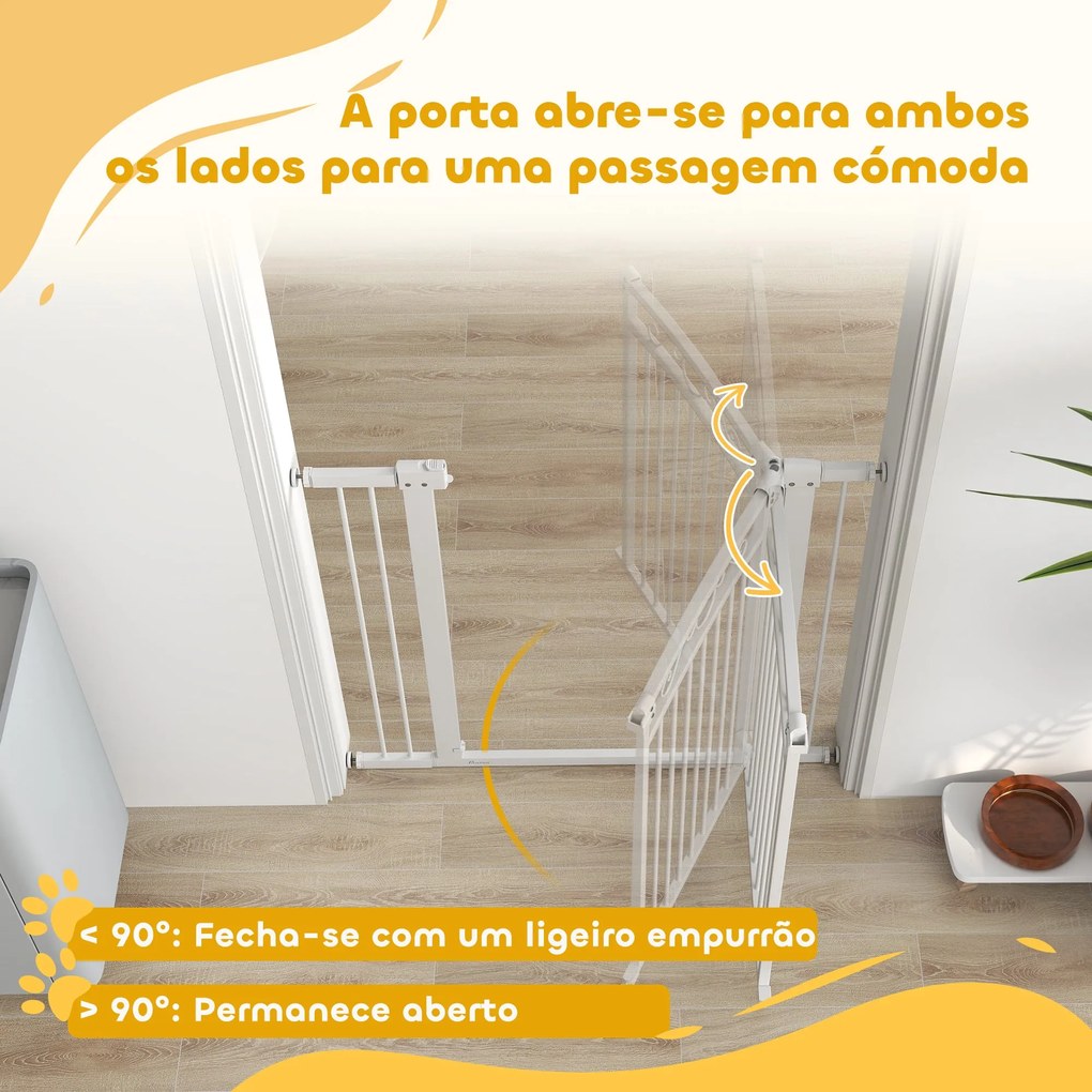 PawHut Barreira de Segurança para Cães Extensível 76-102 cm Barreira p