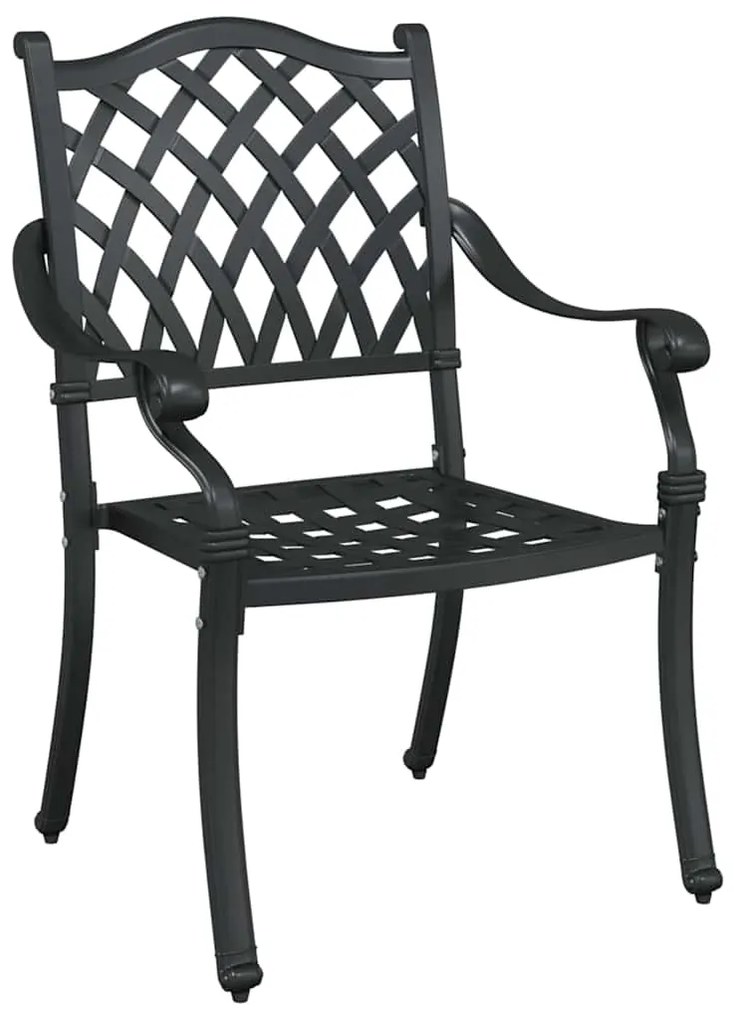 Cadeiras Externas vidaXL Preto Alumínio 56 x 55 x 92.5 cm Resistente