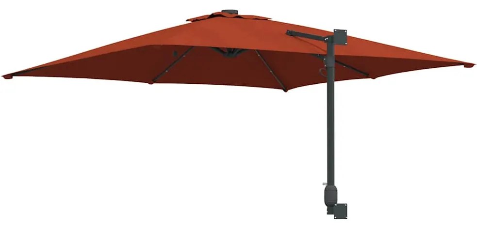Guarda-sol de Jardim Terracota 248.5 x 247.5 x 160 cm tecido
