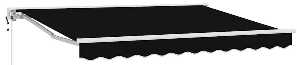 Toldo Retrátil Manual Preto 350x200 cm