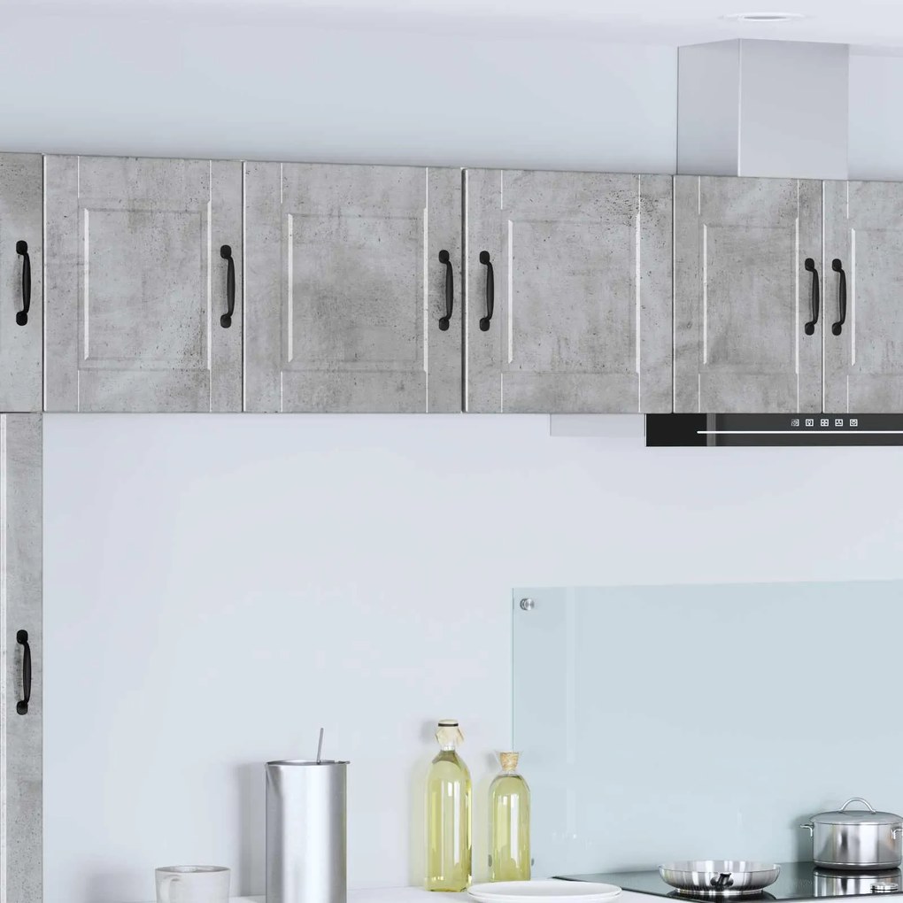 vidaXL Armário de Cozinha com porta 2 pcs Cinzento 40 x 31 x 40 cm