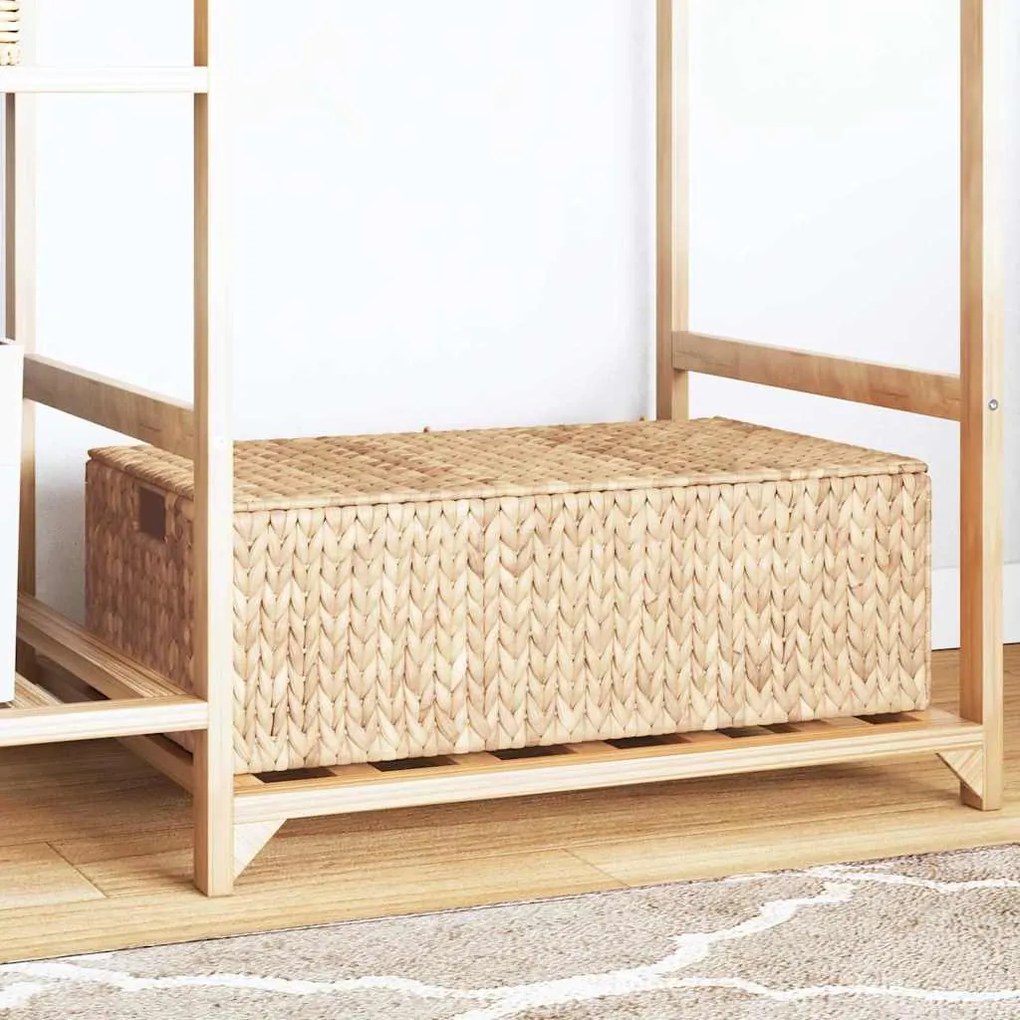 vidaXL Caixa de Armazenamento Natural 60 x 38 x 20 cm Jacinto de água