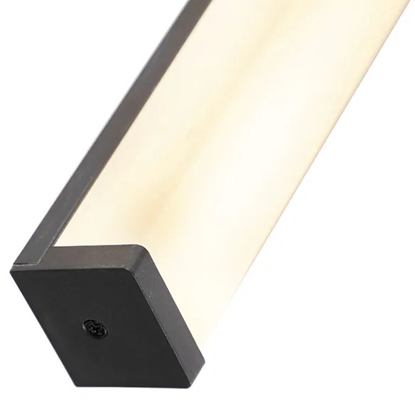 LED Candeeiro de parede moderno preto 62 cm IP44 - Cascada Moderno