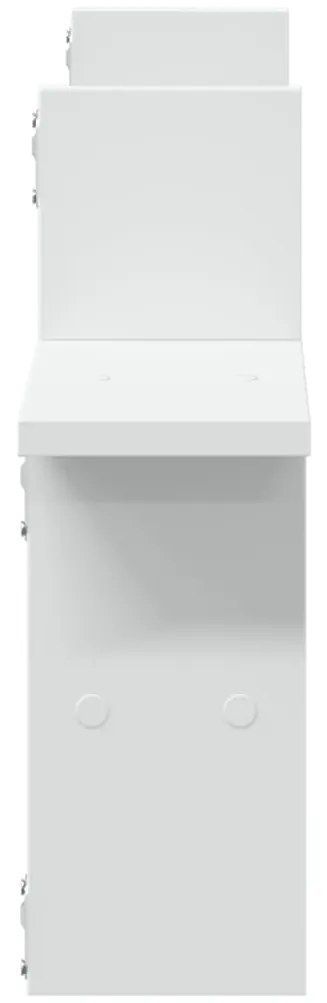 Prateleiras de parede 2 pcs 38x12x38cm derivados madeira branco