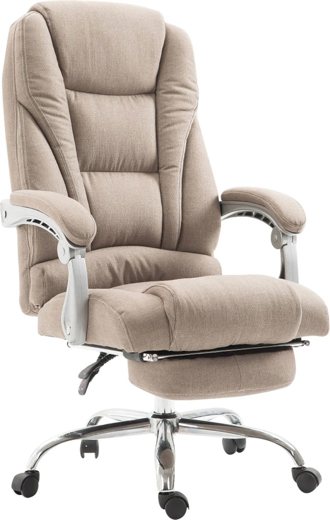 Cadeira de escritório Pacific em tecido com apoio de pé Taupe