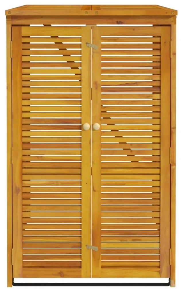 Abrigo individual p/ caixote do lixo 70x89x117 cm acácia maciça