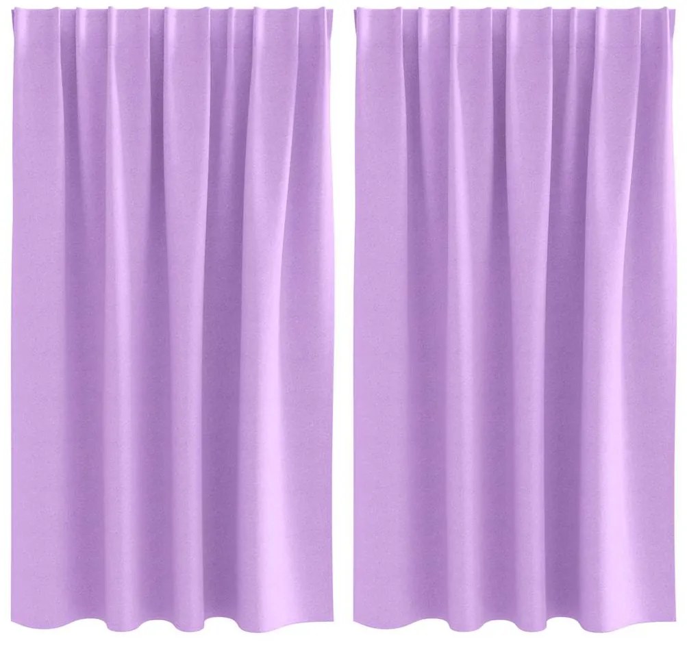 Cortinas com cortinas 2 pcs Roxo 140 x 140 cm Poliéster