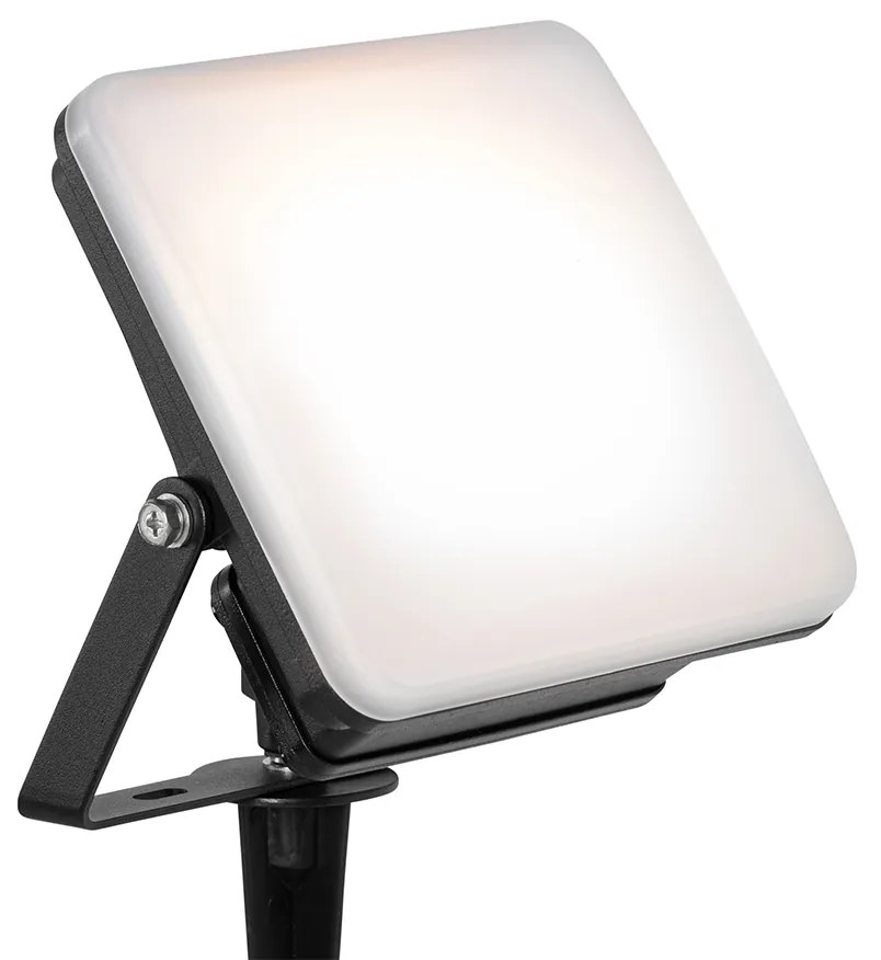 Projetores inteligentes pretos 14,5 cm incl. LED IP65 com estaca para o chão - Ruud Moderno