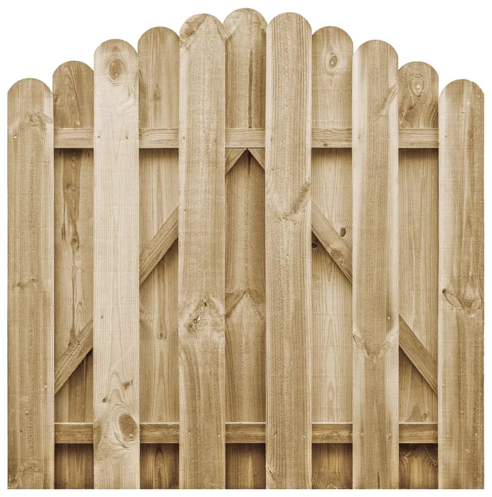 vidaXL Portão de jardim 100x100 cm pinho impregnado