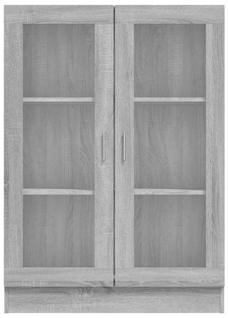 Vitrine 82,5x30,5x115 cm derivados de madeira cinzento sonoma