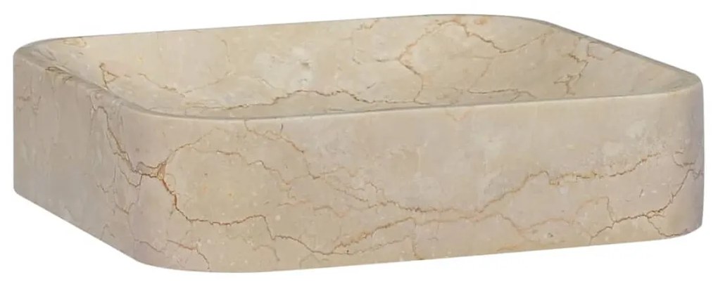 Lavatório 40x40x10 cm mármore cor creme