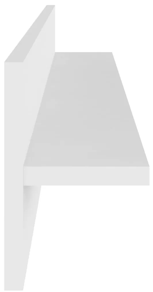 Estantes de parede 2 pcs 80x11,5x18 cm contraplacado branco