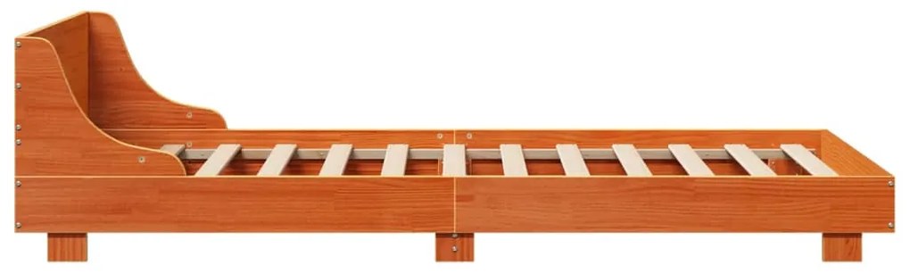 Cama sem colchão 90x200 cm pinho maciço castanho-mel