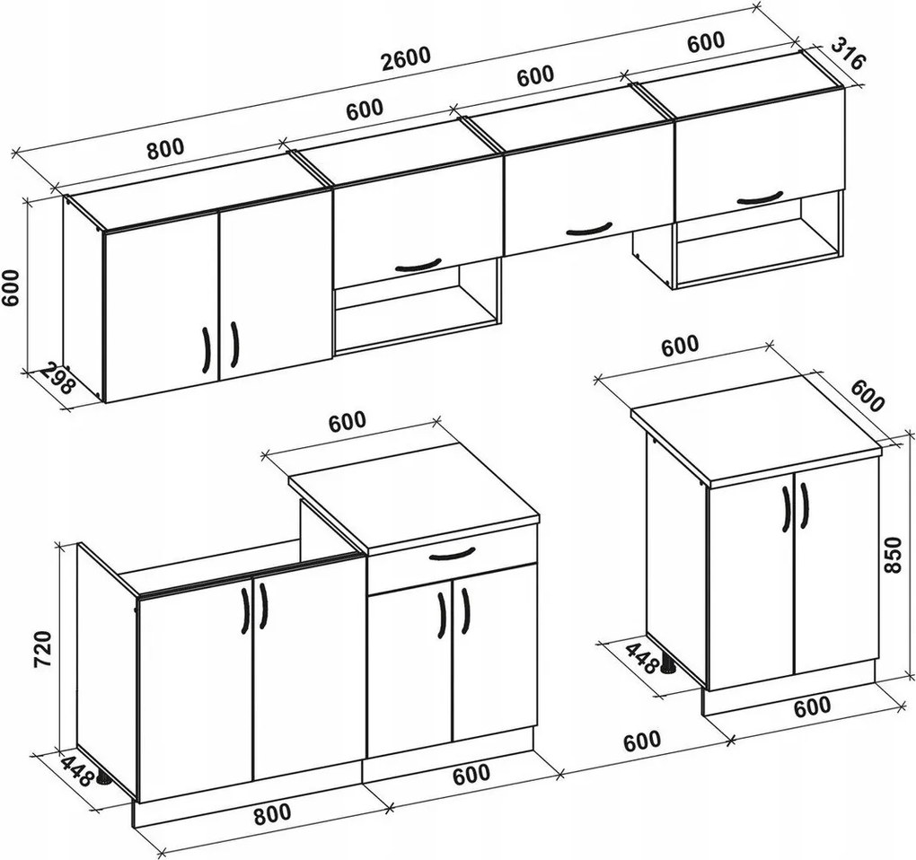 Conjunto para cozinha Houston 858