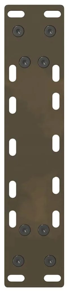 Pés de mesa de console em aço natural, 2 peças, 38x(72-73) cm, aço