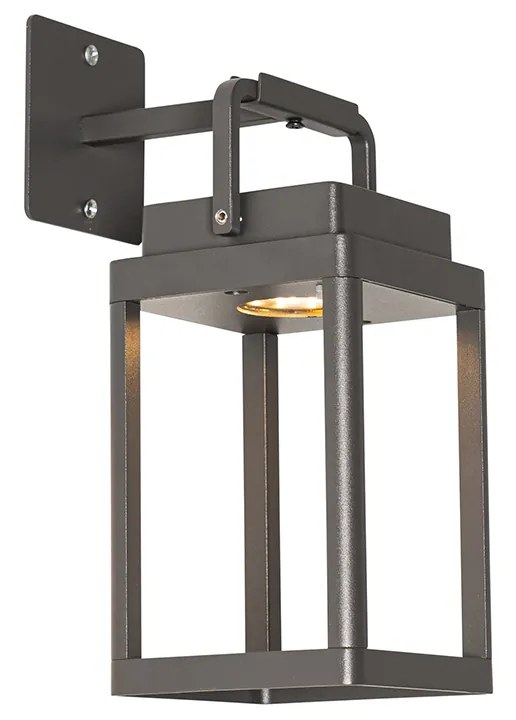 Candeeiro de parede para exterior cinzento escuro c/ LED recarregável - Yara Moderno