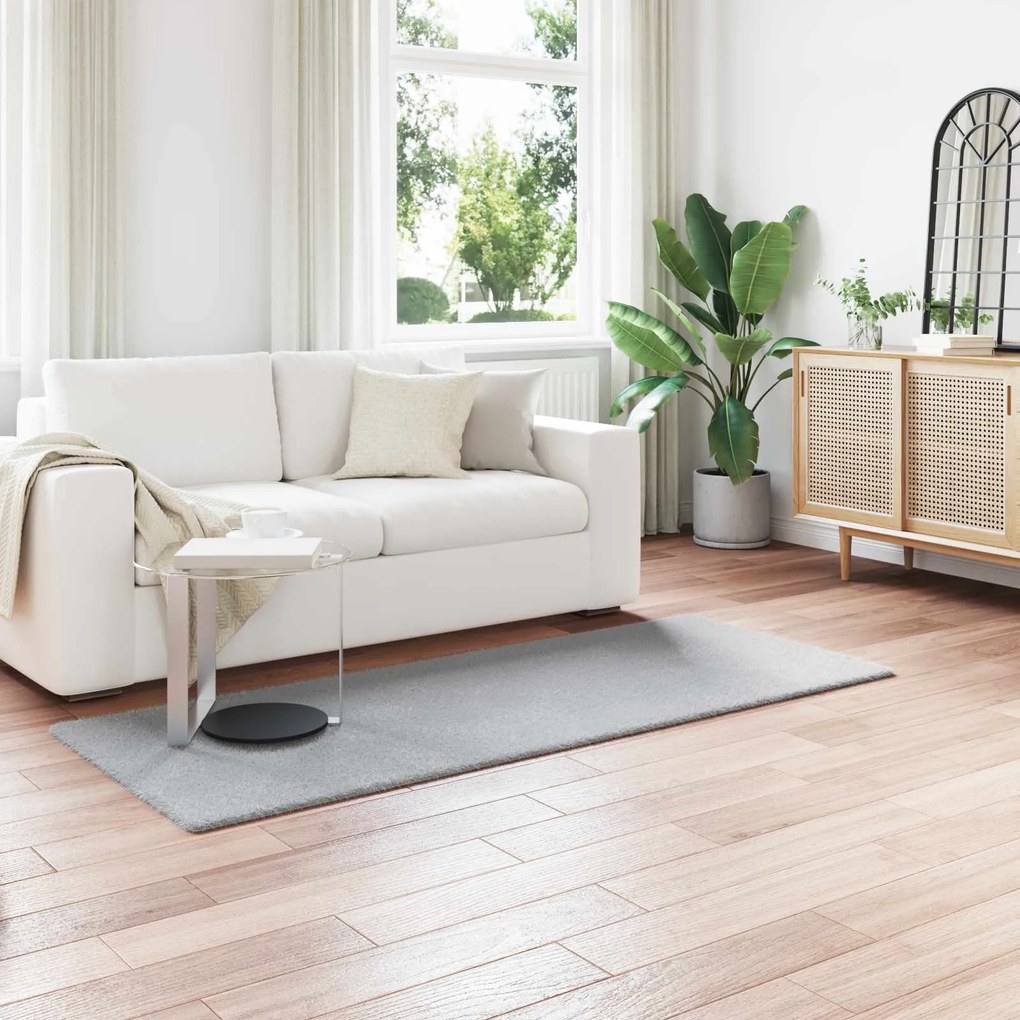 vidaXL Tapete de Pelo Sintético de Coelho Olite Cinzeto 80 x 200 cm