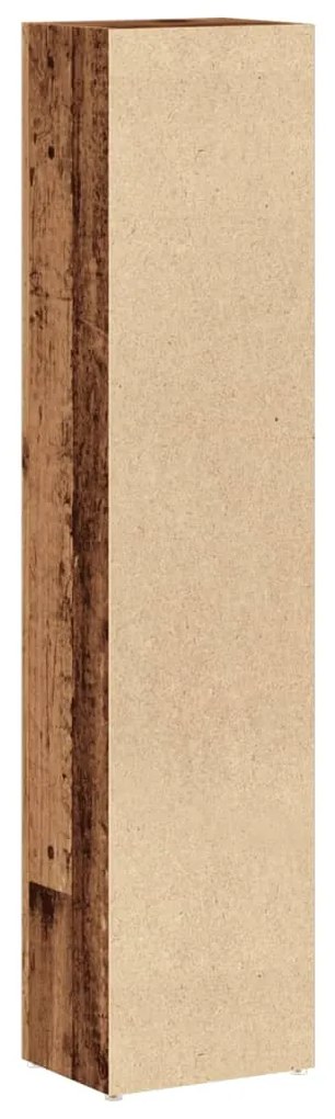 Armários p/ CD 2 pcs 21x16x93,5 cm deriv. madeira madeira velha