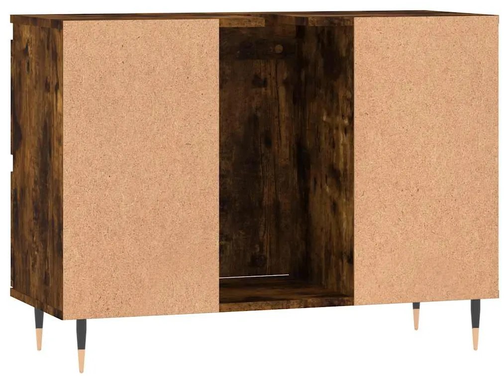 Armário casa de banho 80x33x60 cm deriv.madeira carvalho fumado