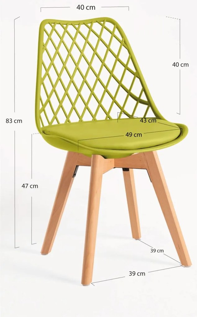 Pack 4 Cadeiras Mima - Verde Claro