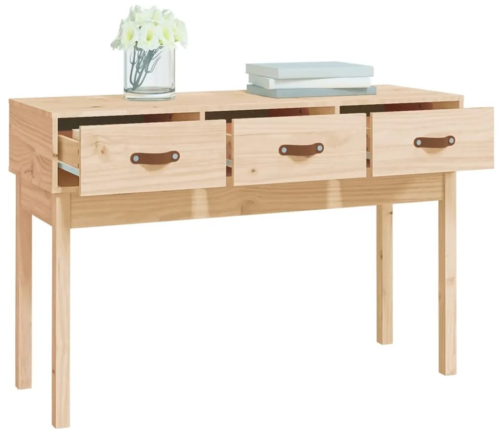 Mesa consola 114x40x75 cm madeira de pinho maciço