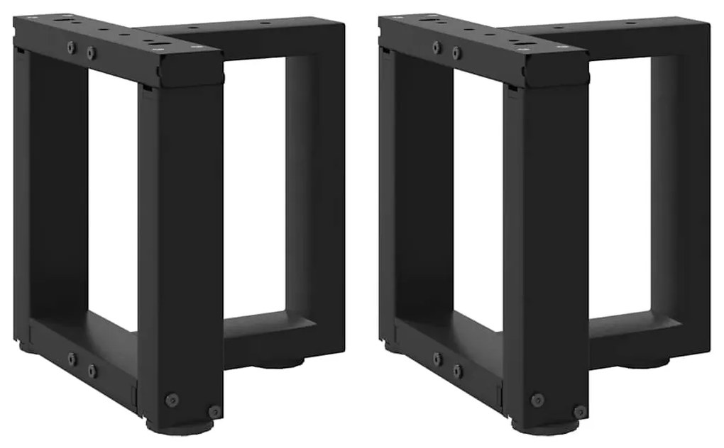 Pés para mesa de centro em forma de T, 2 peças, preto, 30x25x(30-31) c