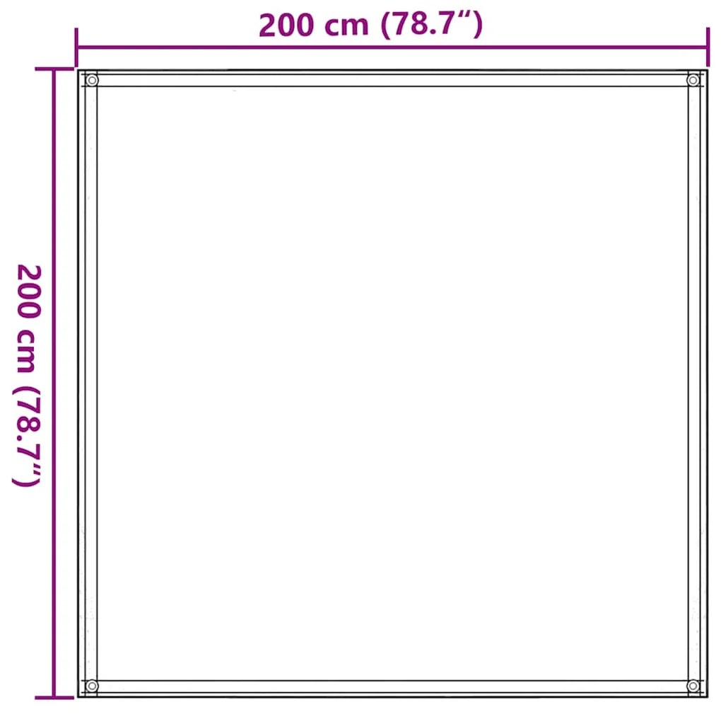 Tapete de campismo para tenda 200x200 cm PEAD areia