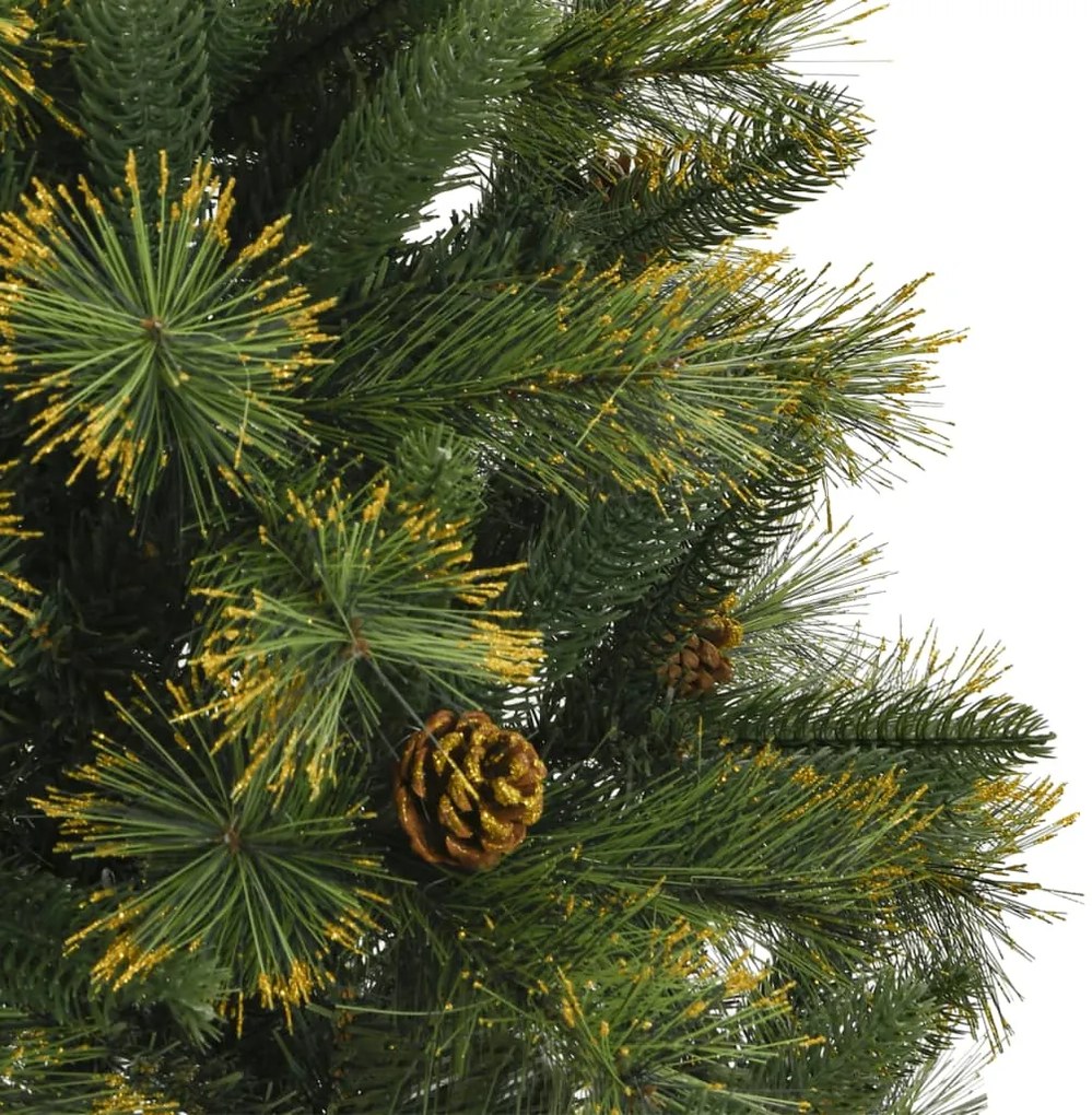 Árvore de Natal artificial articulada com pinhas 150 cm