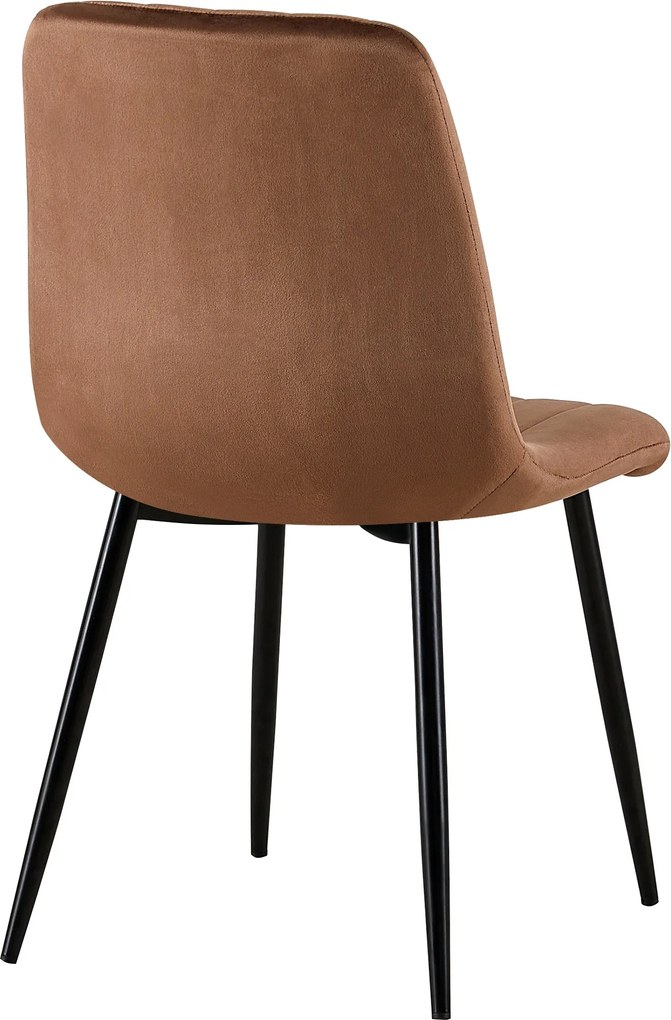 Conjunto de 4 cadeiras Jantar Dijon em veludo castanho