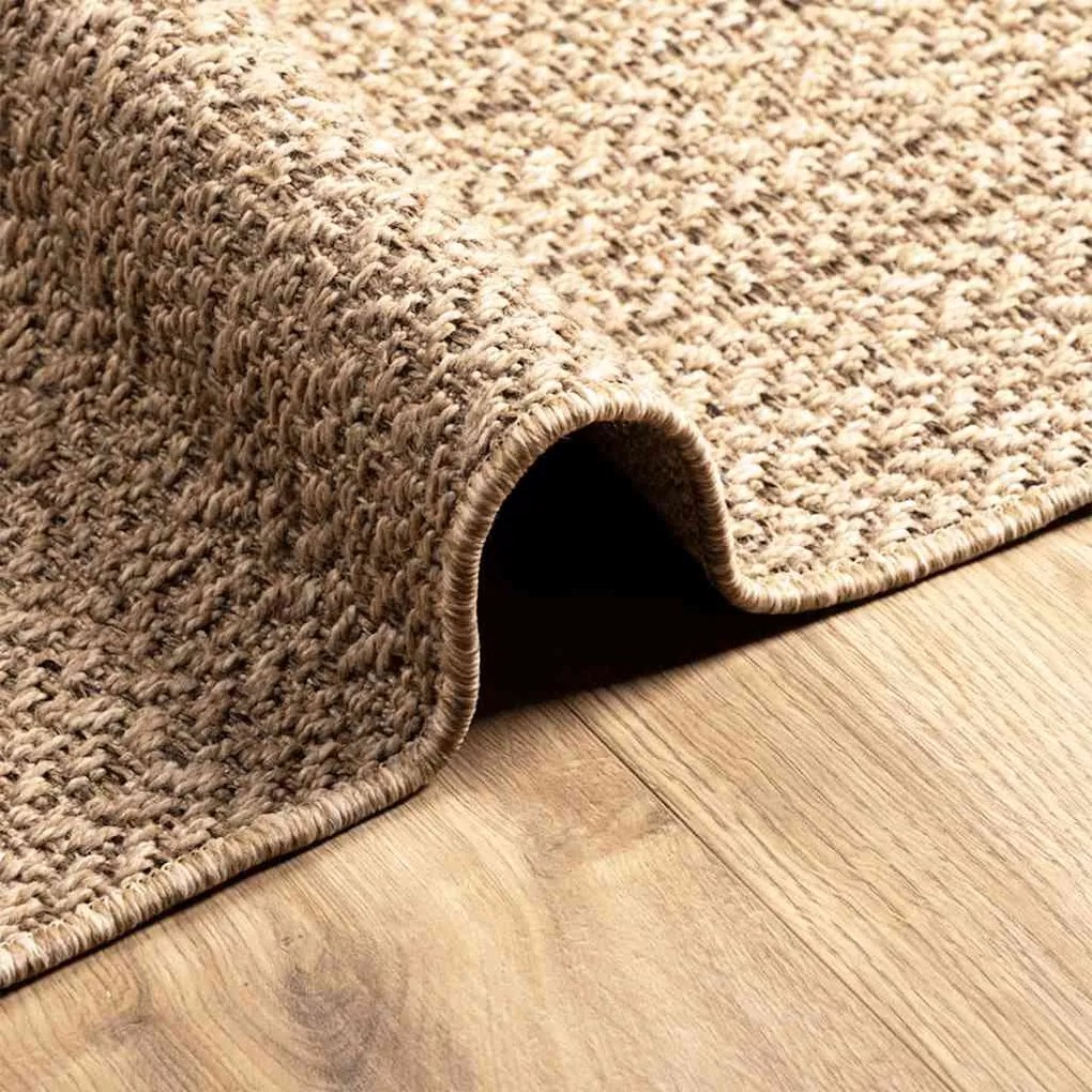 Tapete ZIZUR bege 140x200 cm aspeto de juta interior e exterior
