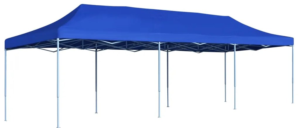 vidaXL Tenda para festas pop-up dobrável 3x9 m azul